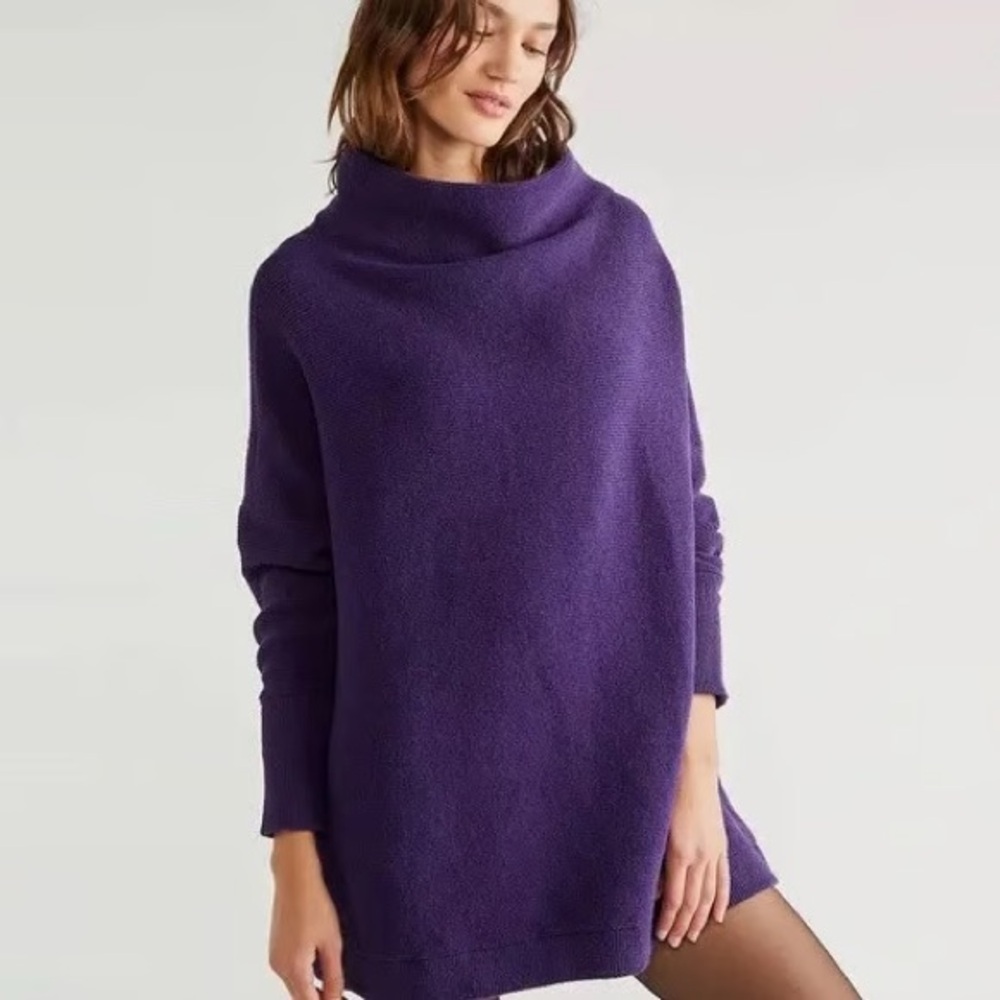 Women's Purple Turtleneck Sweater